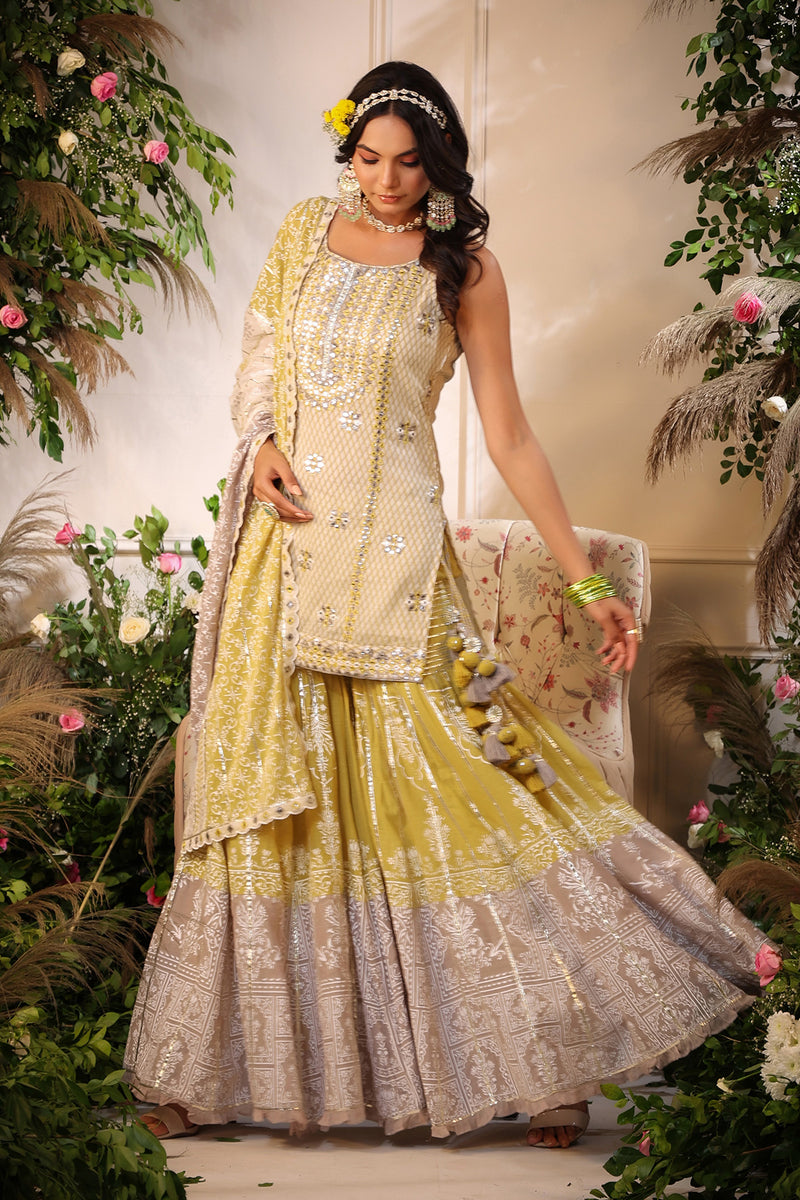 Stitched Indian Sharara set Kurti Salwar Suit designer party wear Kurta  Dress | eBay